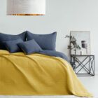 Softa ágytakaró - 260*280 cm - grafit és méz