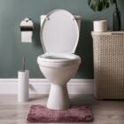 Bati fürdőszoba-toalett szőnyeg szett - csúszásgátlóval - mosható - 50×80 cm + 40×50 cm - mályva