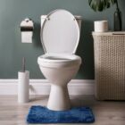 Bati fürdőszoba-toalett szőnyeg szett - csúszásgátlóval - mosható - 50×80 cm + 40×50 cm - sötétkék