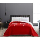 Boho ágytakaró - 220*240 cm - piros-fehér, kétoldalas