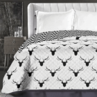 Deerest ágytakaró - 240*260 cm - fehér-fekete, kétoldalas