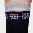 J.Press női hópelyhes zokni - 35-36 - sötétkék - világosmelírszürke - WWS009