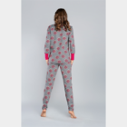 J.PRESS Mintás női pizsama szett - 36 - szürke-mintás - MAGNESIA