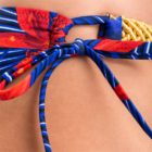 J.Press női bikini alsó - 36 - kék-piros trópusi virágos - WSBWBI02B