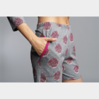 J.PRESS Női bővebb szabású pizsama szett - 38 - szürke-mintás - LABONI_NEW