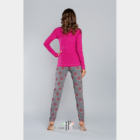 J.PRESS Női pizsama - 36 - rózsaszín-szürke - LABONI