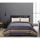 Tropical ágytakaró - 240*260 cm - fekete-szürke-sárga, kétoldalas