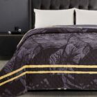 Tropical ágytakaró - 170*210 cm - fekete-szürke-sárga, kétoldalas