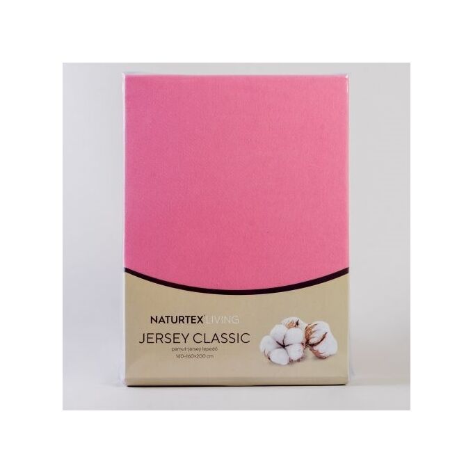 Naturtex Jersey gumis lepedő 140-160×200, matt rózsaszín