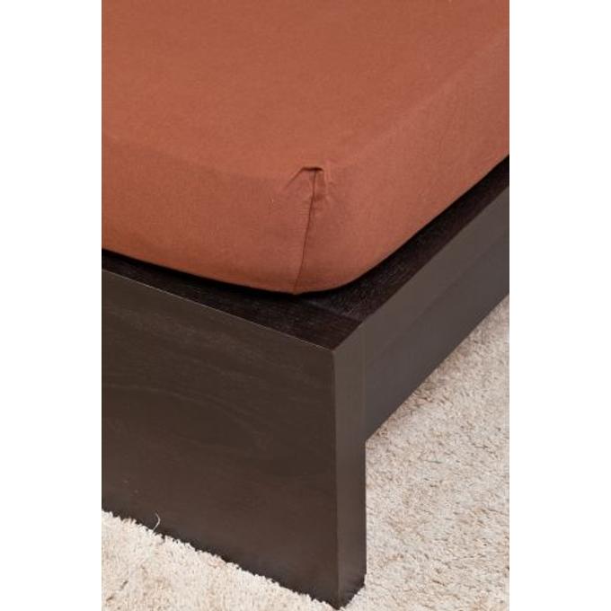 Naturtex Jersey gumis lepedő 140-160×200, csokibarna