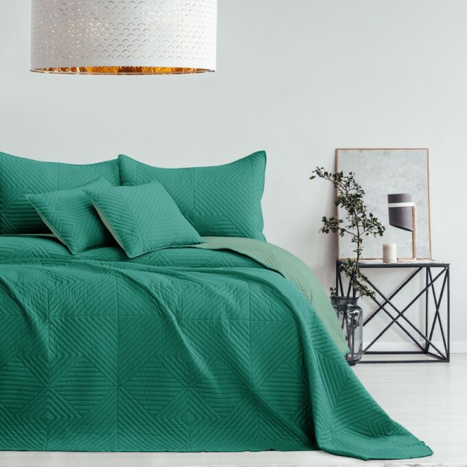 Softa ágytakaró - 200*220 cm - zöld és jádezöld