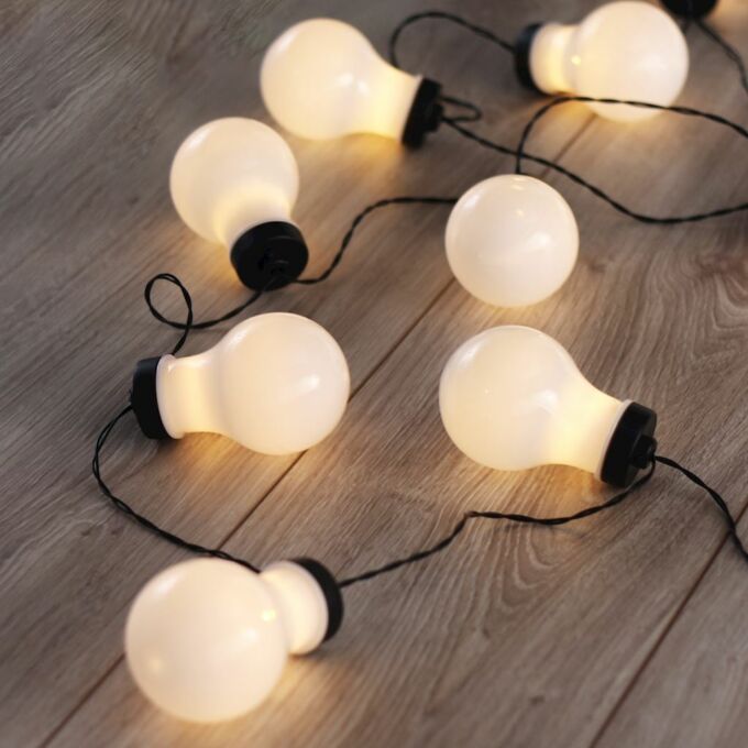 Karácsonyi dekorációs világítás LED gömb füzér - Cocco - 10 db - 2,2 méter