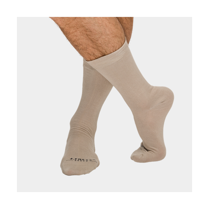 J.Press antibakteriális férfi zokni - 41-42 - bézs - D042 (öltönyhöz is)