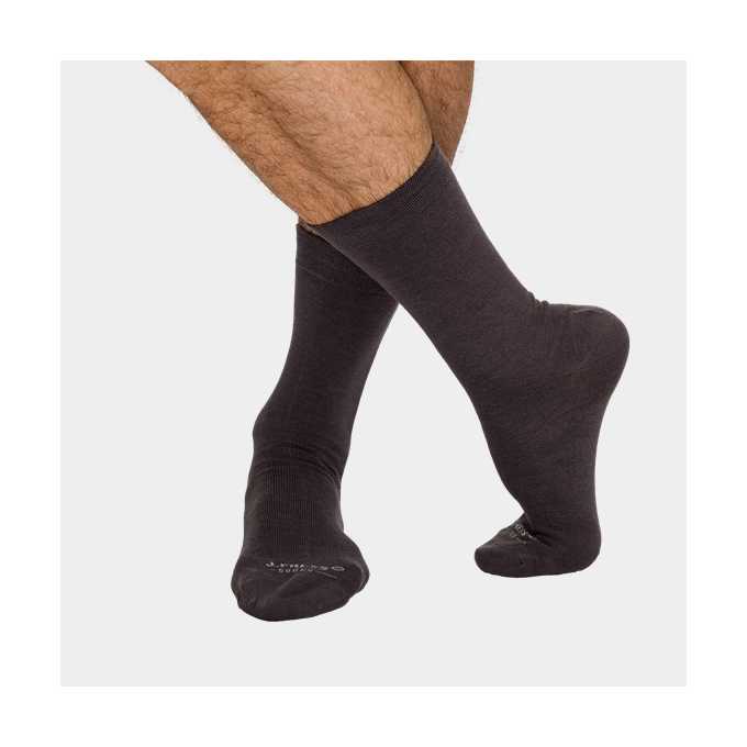 J.Press antibakteriális férfi zokni - 41-42 - barna - D042 (öltönyhöz is)