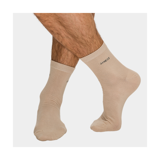 J.Press férfi zokni rövidített szárhosszal - 43-44 - homok - D115