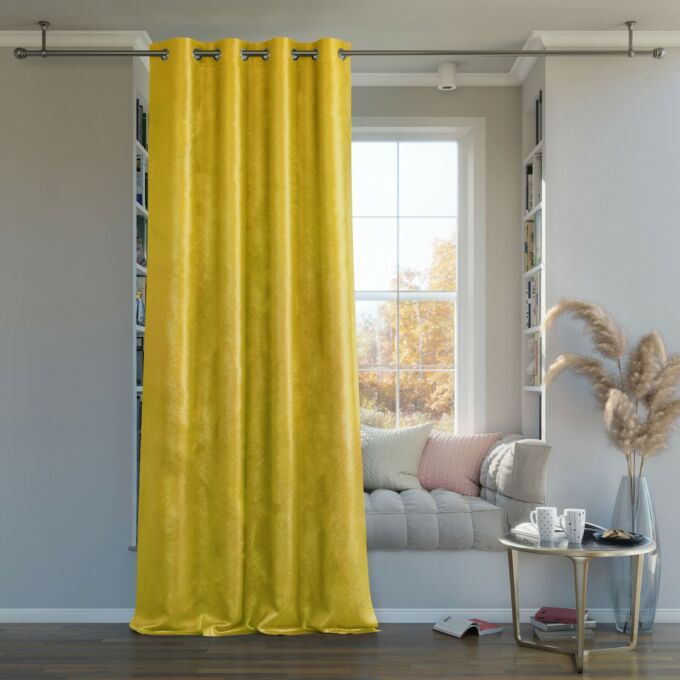 Glamour - készfüggöny - 140x250 cm - sárga