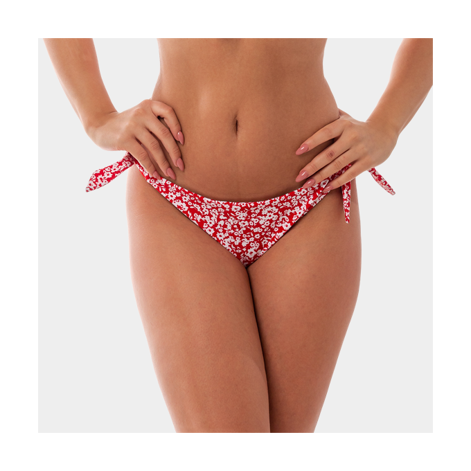 J.Press női virágmintás bikini alsó - 36 - fehér-piros - WSBWBI061B