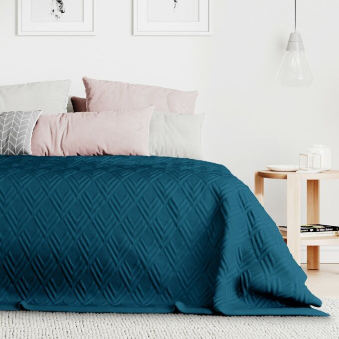 Ophelia ágytakaró - 240×260 cm - Indigókék