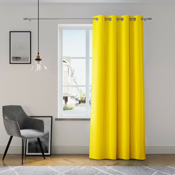 Oxford - készfüggöny - 140x250 cm - ringlis - Sárga