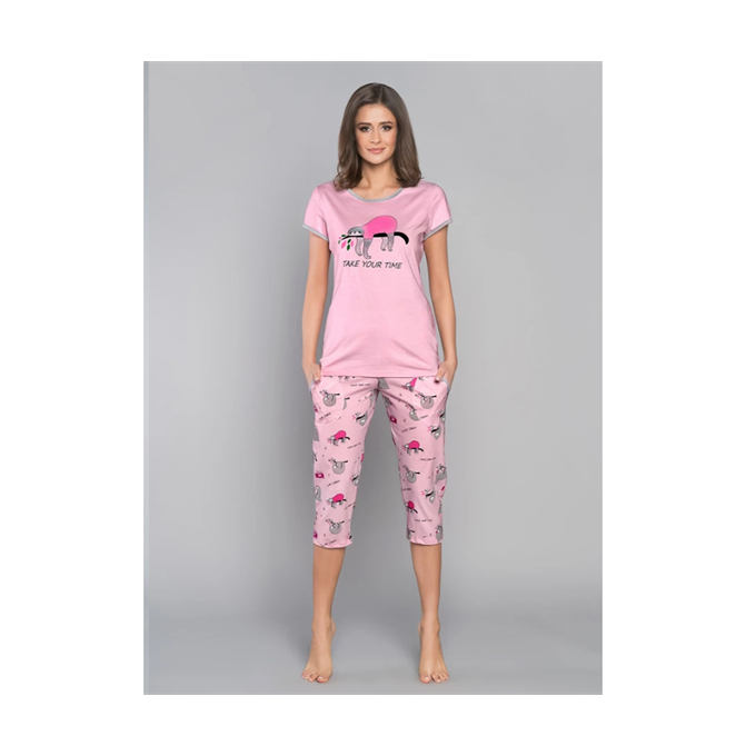 J.PRESS Pamut női pizsama szett - 42 - rózsaszín - LALIMA