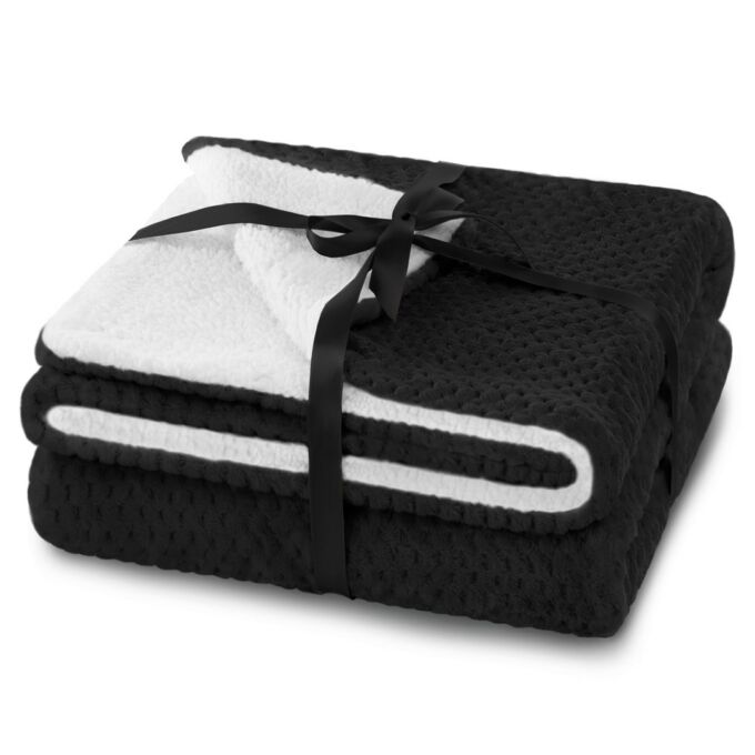 Shleepy meleg serpa takaró - 220*240 cm - fekete - két oldalas