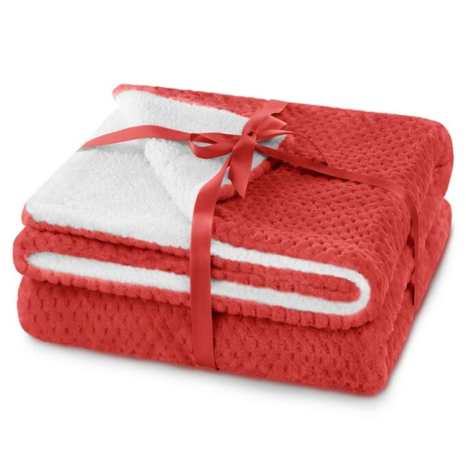 Shleepy meleg serpa takaró - 70*150 cm - piros - két oldalas