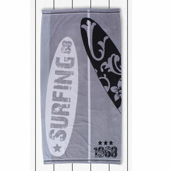 Strandtörölköző - 90*180 cm - Surfing grey