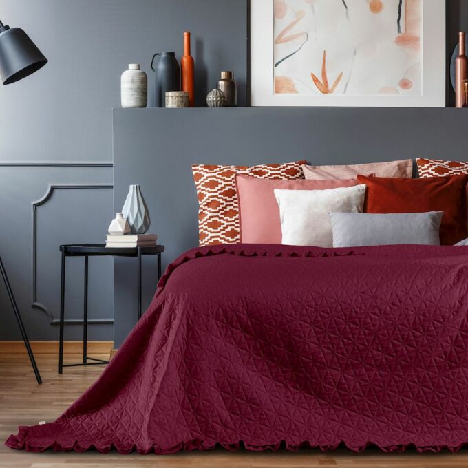 Tilia ágytakaró 170×210 cm - Rubin - fodros