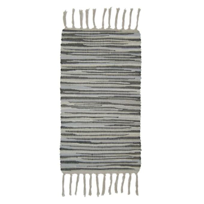 Alabama pamut rongyszőnyeg - szürke- 60×120 cm