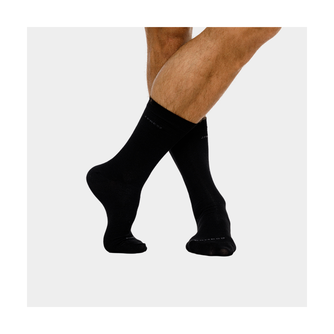 J.Press speciális zokni bambuszból férfiaknak - 39-40 - fekete - D110