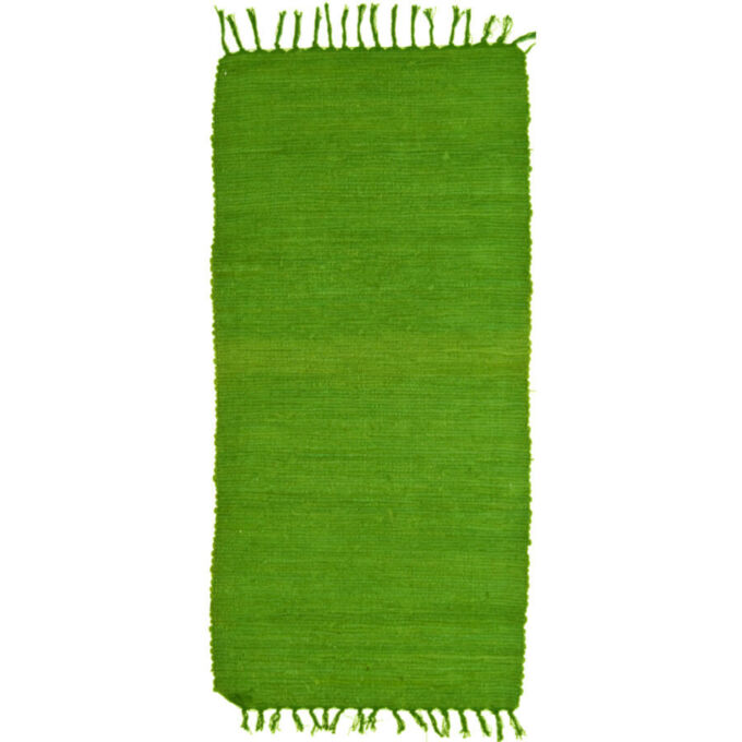 Florida pamut rongyszőnyeg - zöldalma- 60×120 cm